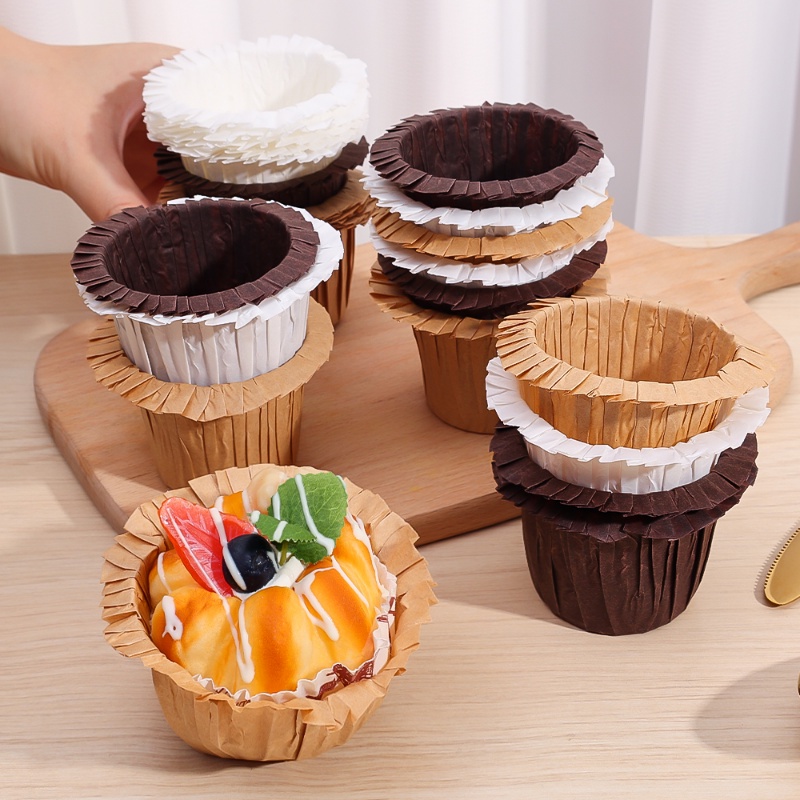 30pcs Cetakan Cupcake Paper Cup/Muffin Cupcake Liner Bentuk Bulat Baking Cup Tray Case