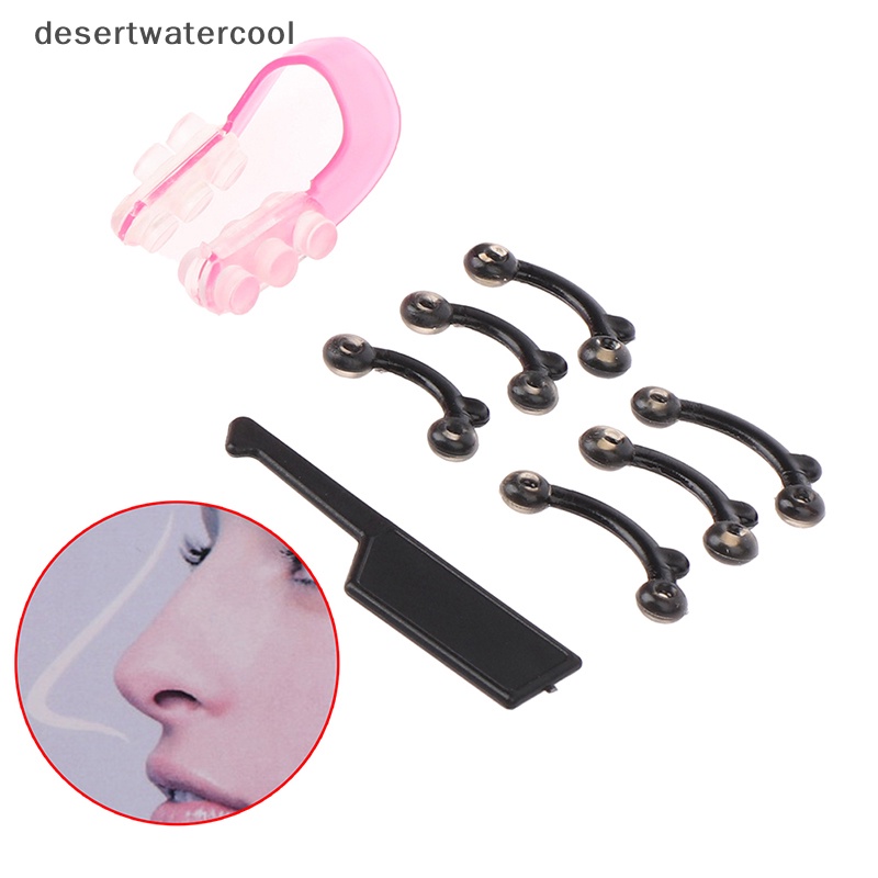 Deid 6PCS/Set 3ukuran Wanita Kecantikan Hidung Up Lifg Bridge Shaper Alat Pijat Tidak Sakit Martijn
