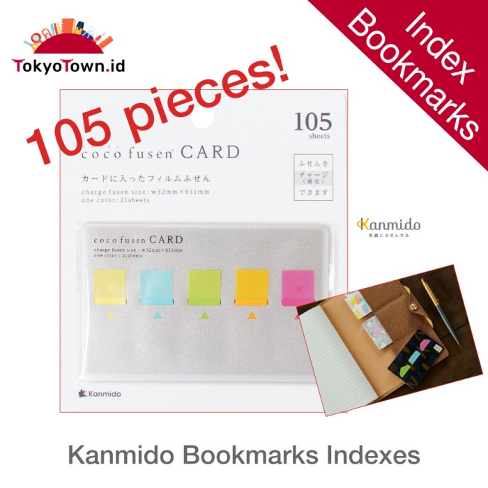 

Bookmarks Indexes Kanmido Card Coco Fusen 105 pieces