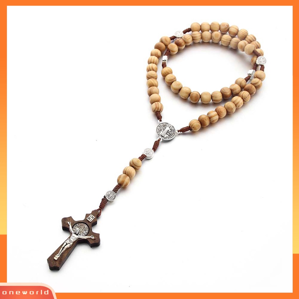 [ONE] Kalung Fashionable Handmade Kalung Manik-Manik Virgin Mary Kayu Untuk Kehidupan Sehari-Hari