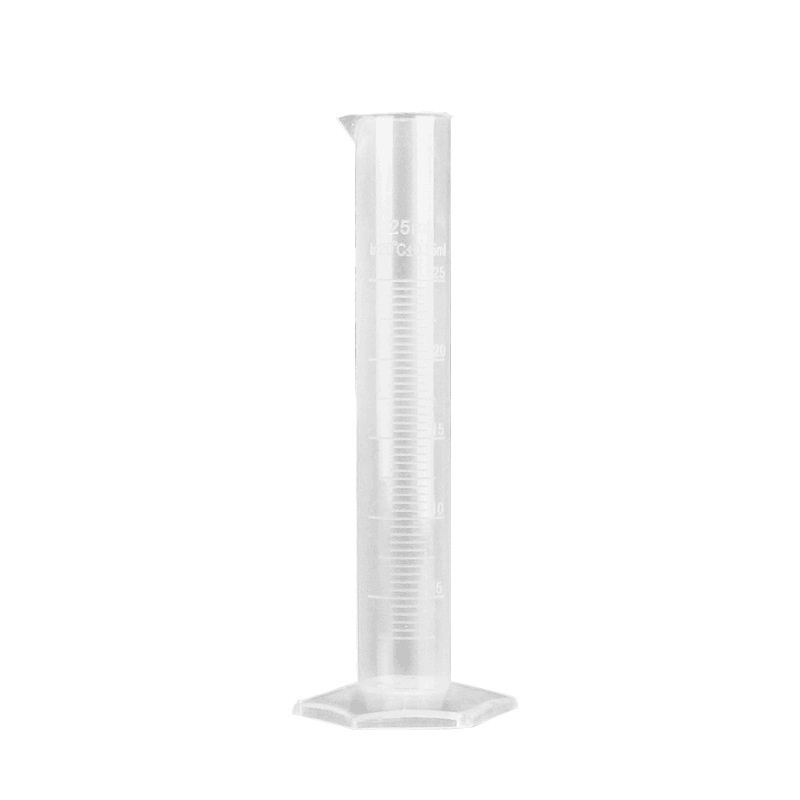 S279 Gelas ukur Tabung Ukur Laboratorium Measuring Cylinder Bahan Plastik 10ml/25ml/50ml/100ml/250ml Image 5
