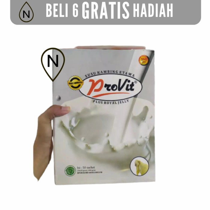 

Promo Terjangkau susu kambing etawa provit isi 50 sachet - 10 SACHET