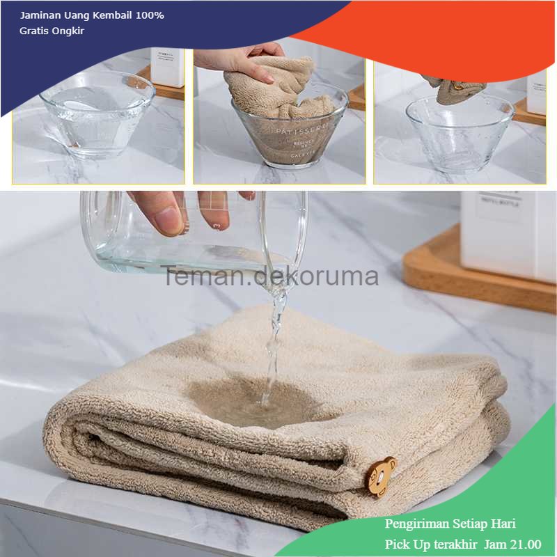 TD - DPR aHome Handuk Pengering Rambut Kepala Hair Wrap Quick Drying Towel - AH50