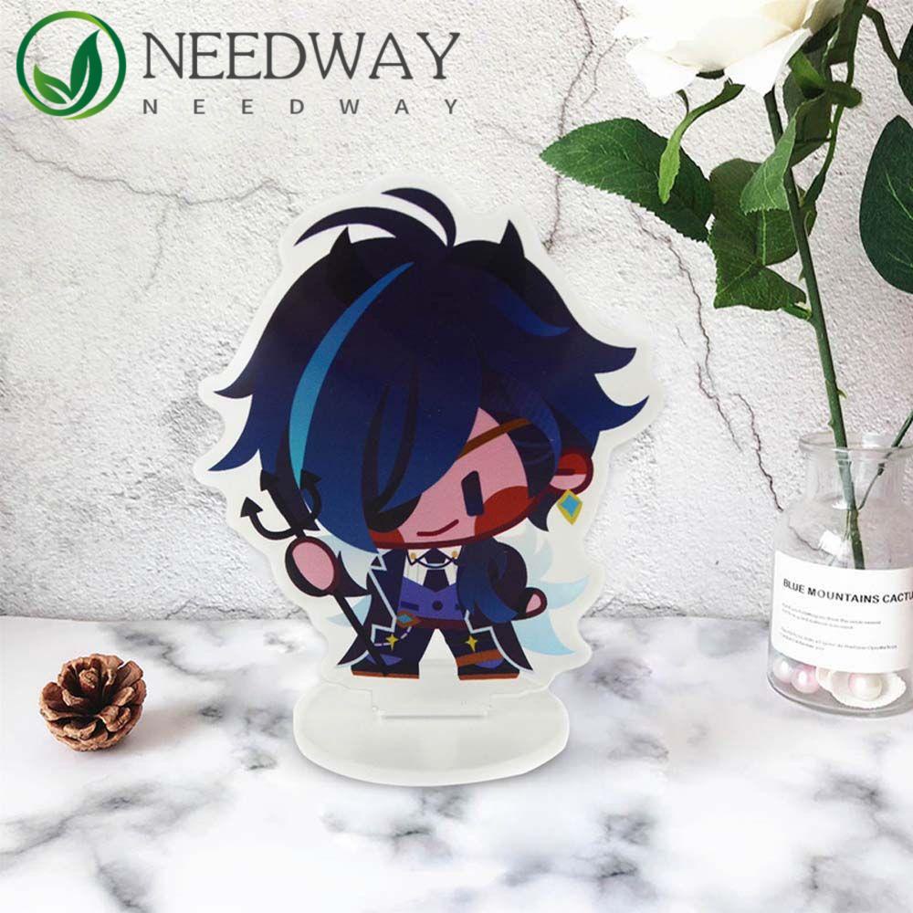 Needway  Genshin Impact Kartun Anime Fans Hadiah Klee Dekorasi Mainan Fischl Desktop Standing Card Figure Model Plat