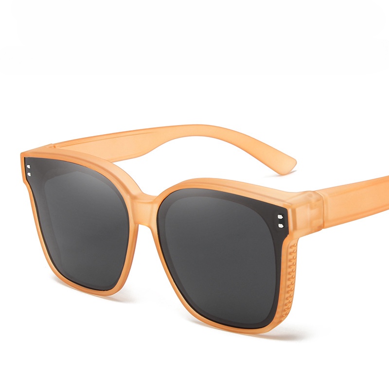 Fashion Cermin Polarized Set Perempuan Retro Miding Kacamata Tiktok Sunglasses
