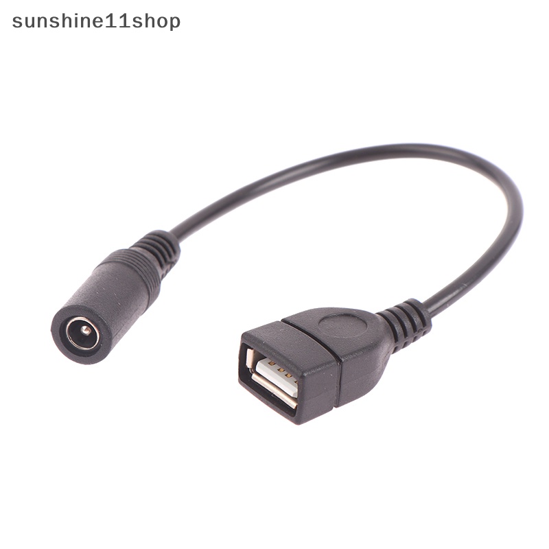 Sho 5.5 x 2.1MM DC Female To USB AF DC Male Power Connector Cable Untuk Adaptor Laptop Charger Supply Adapter Tips Konektor Plug N