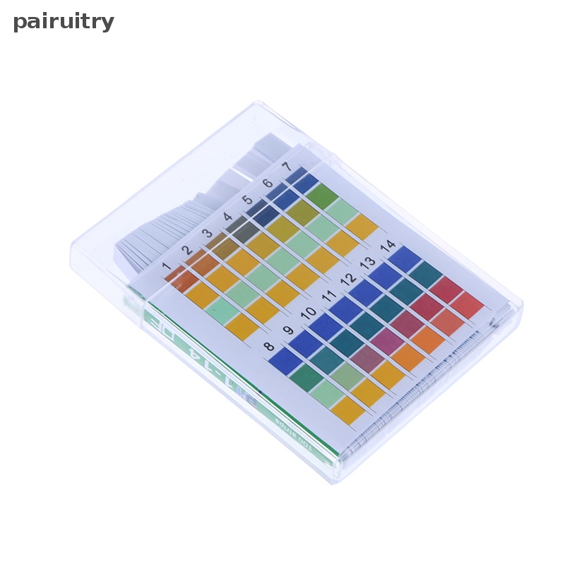 Prt 100Pcs Kertas Indikator Asam Alkali Universal 1-14 Strip Tes PH Untuk Air Kosmetik Akuarium PRT