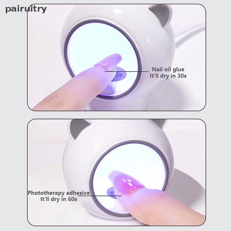 Prt 6W Pengering Kuku Mini USB UV Lampu LED Nail Art Putih Bentuk Telur Desain 120S Cepat Kering PRT
