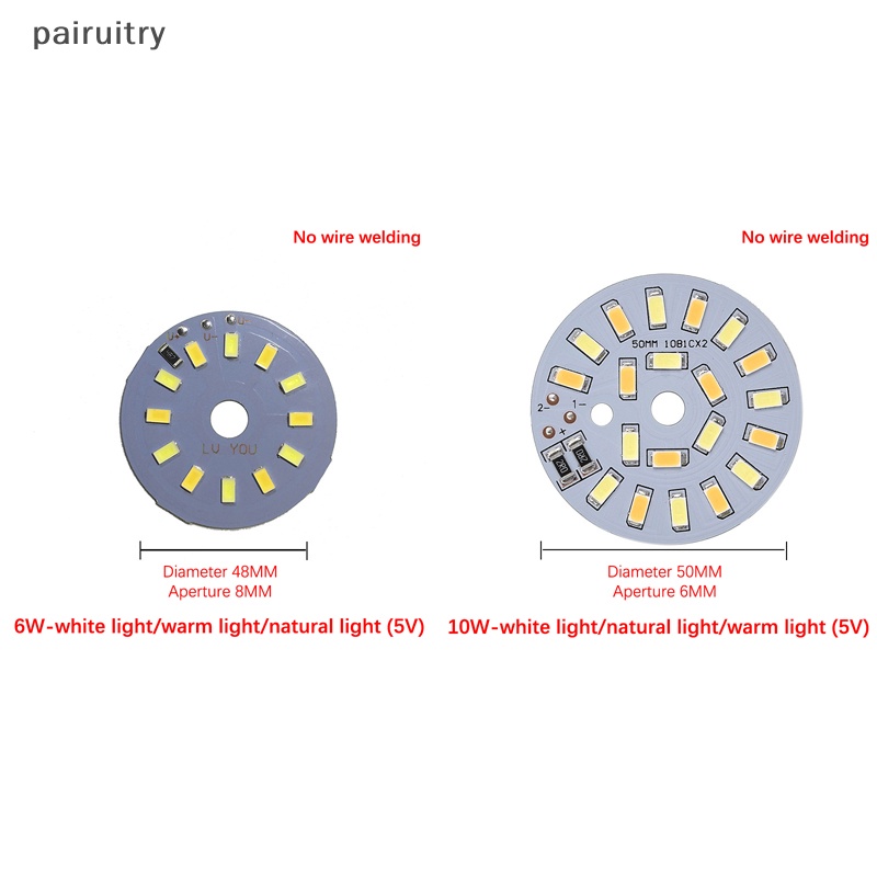 Prt DC5V Chip LED Dimmable 5730warna Manik-Manik Lampu LED Papan SMD Aksesoris5/6 /10 /12/14 /30W Sumber Cahaya Permukaan PRT