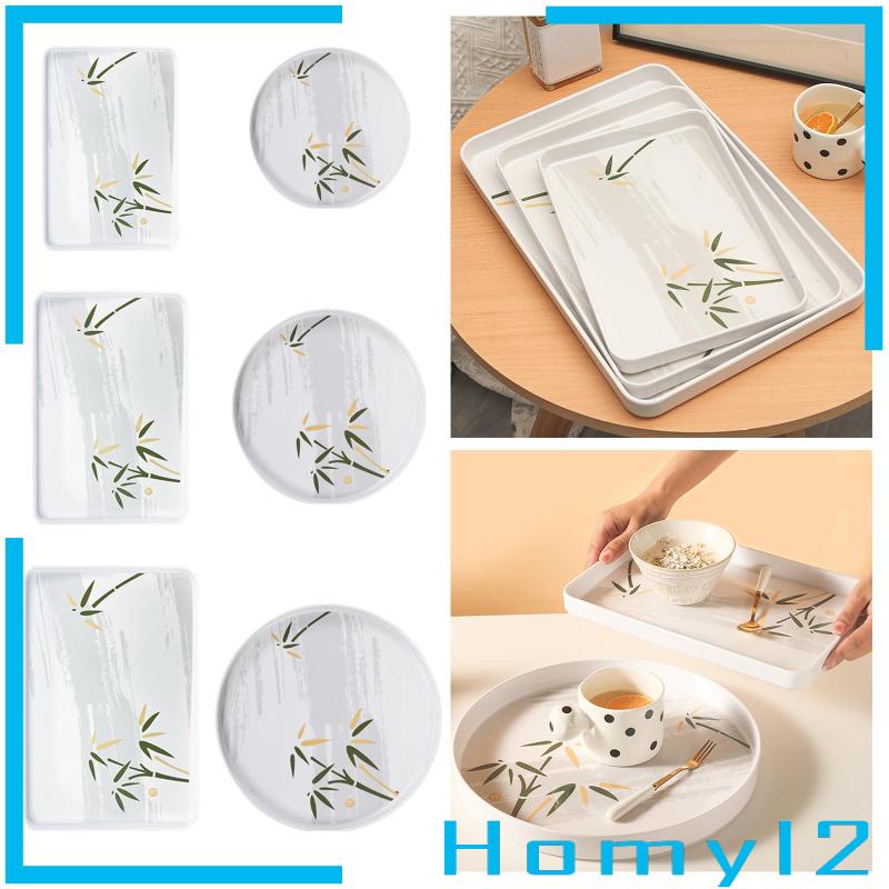 [HOMYL2] Platter Dining Tableware Breakfast Serving Tray Tempat Makan Cookies Snack Makanan