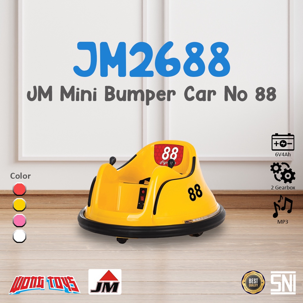 JM Mini Bumper Car No 88 (JM2688) - Mainan Mobilan Aki Bom-Bom Car JM2688