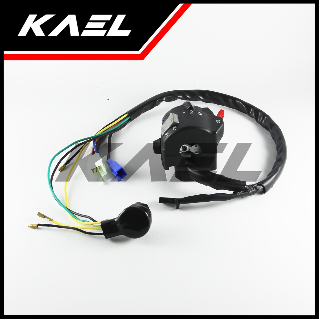 Handel Switch Kiri Left Yamaha Vixion Lama Old 2007 2008 2009 2010 2011 Saklar Lampu Depan Dim Sen Sein Klakson Handle Hendle Hendel Holder