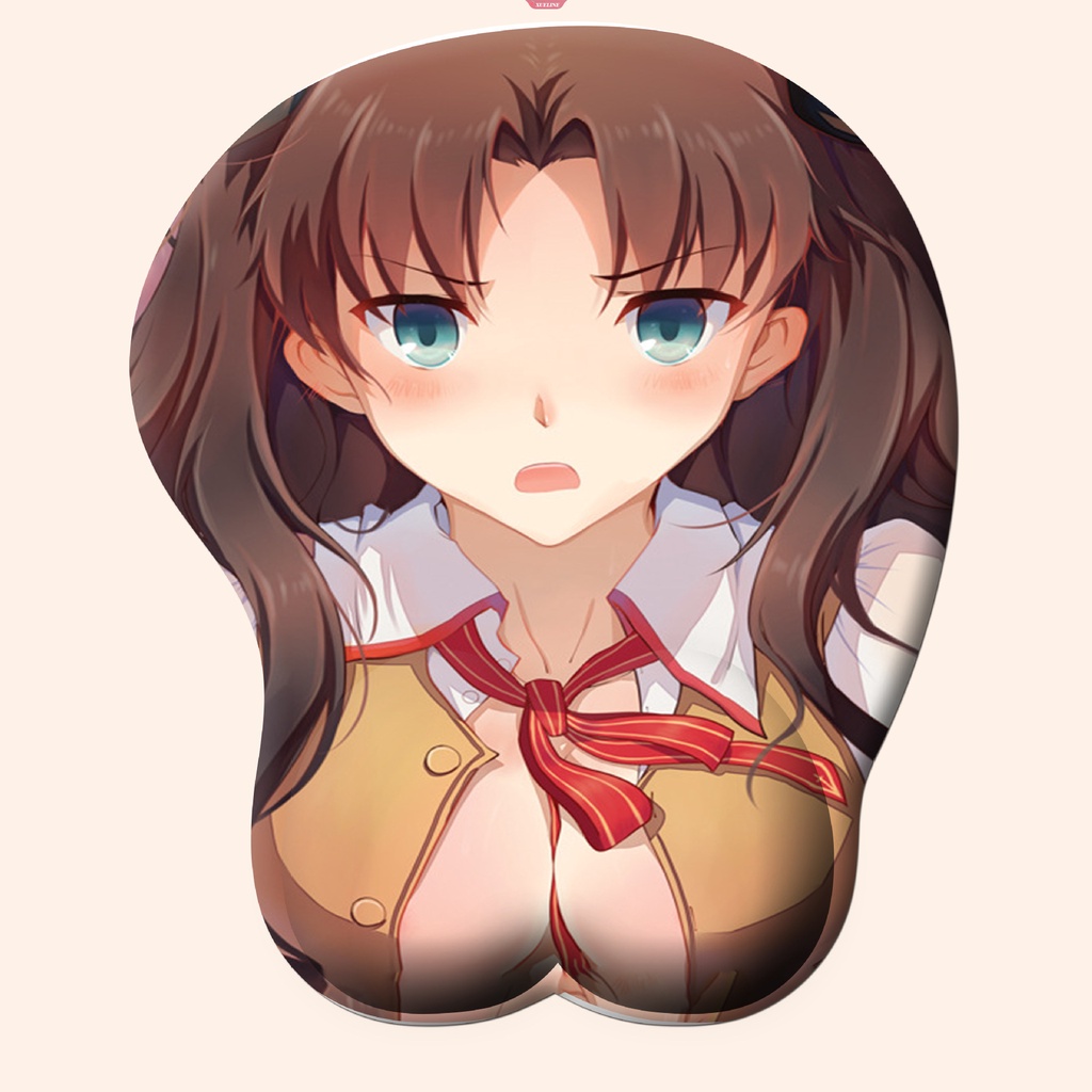 Genshin Hutao Shenhe YeLan Eula 3D Silicone MousePad Genshin Impact Penopang Pergelangan Tangan Mouse Pad Anime Sexy Oppai Wrist Rest MousePad [ZXL]