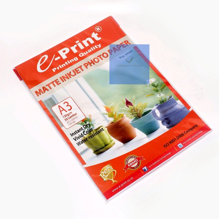 Eprint Photo Paper Matte Inkjet A3 130gsm