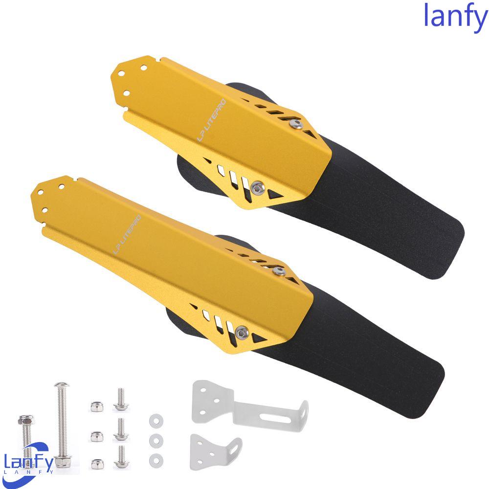 Lanfy Sepeda Mudguard Plastik 1pasang Bagian Sepeda Depan Belakang Mud Guard Spakbor Sepeda Adjustable