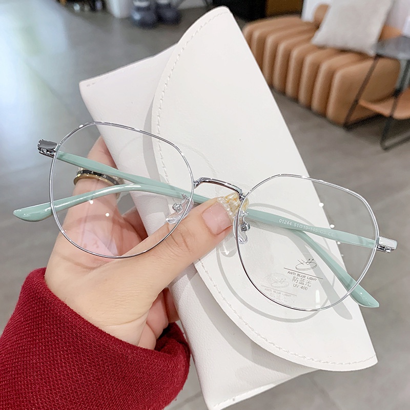 Korean Metal Anti Radiasi Eyeglasses Kacamata Optik Nyaman Untuk Wanita Pria