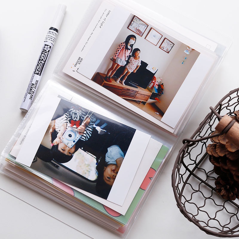 40lembar Kapasitas Besar A6 Photo Postcard Storage Resi Organizer Album Foto Transparan Anti Air