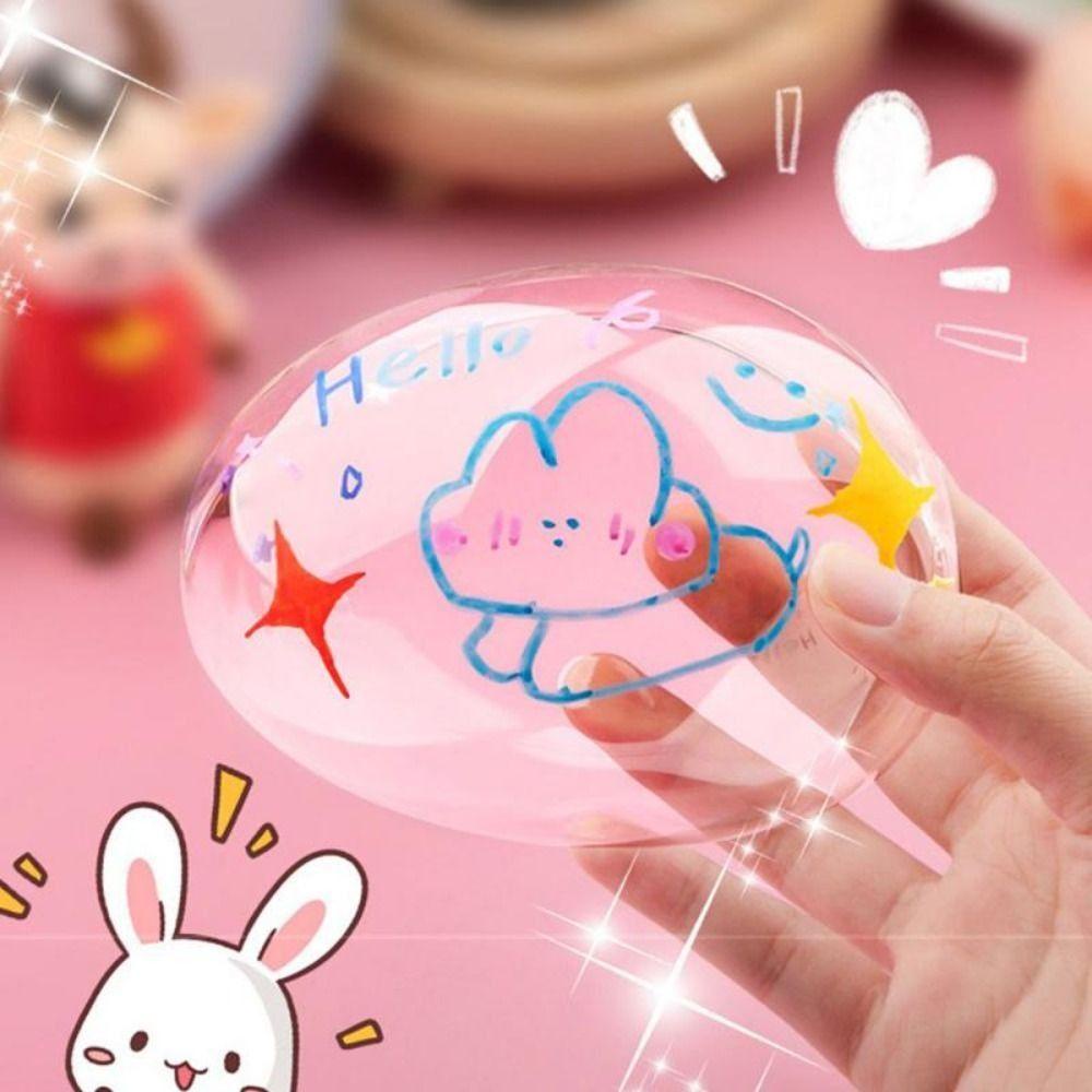 Quinton Nano Perekat Gelembung Mainan Anak Tahan Air Tinggi Lengket Hadiah Ulang Tahun DIY Craft Pinch Toy DIY Painting Mainan Dua Sisi Tempel Double Sided Tape Meniup Gelembung Set