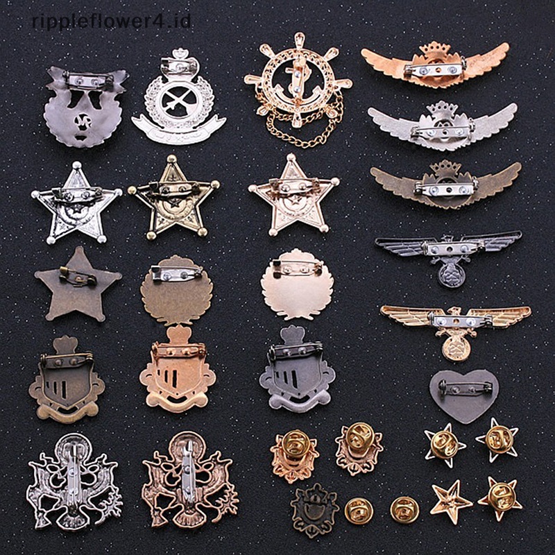 {rippleflower4.id} Pin Kerah Multi Masonic Bendera Nasional Knight Templar Compas Bros Badge~
