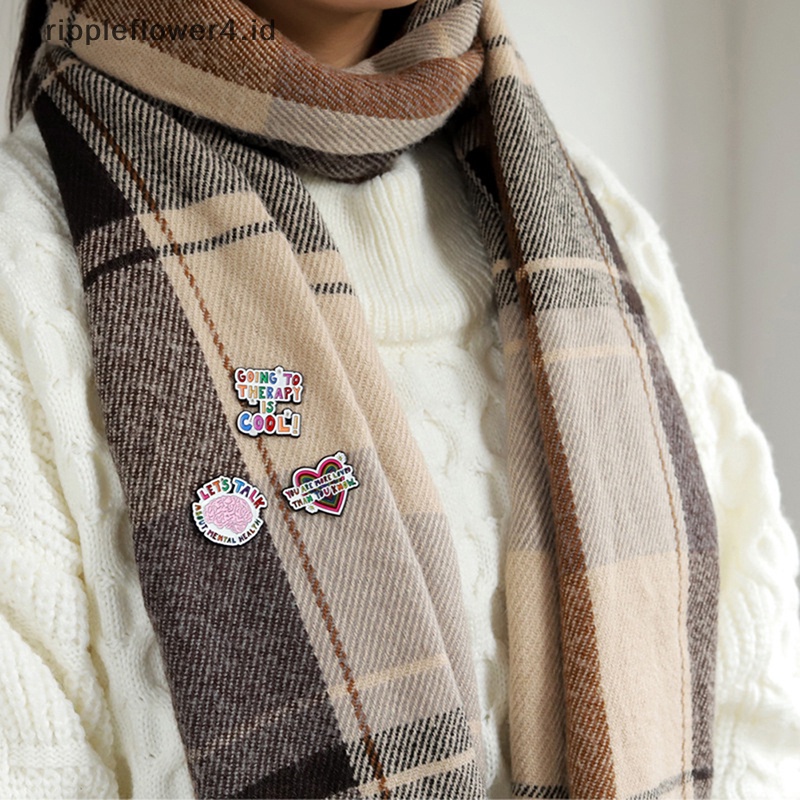 {rippleflower4.id} Enamel Pin Meningkatkan Diri Otak Bros Lencana Logam Pakaian Ransel Dekorasi Kartun Pin Perhiasan~