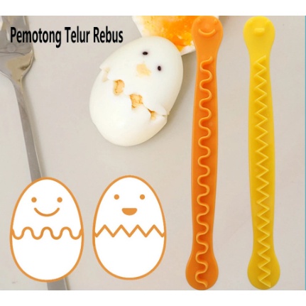KH Set Alat Pemotong Telur Rebus 1 set isi 2 / Set Cetakan Telur Aksesoris Alat Bento Bekal Anak