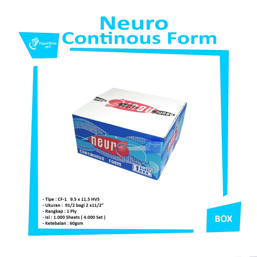 

NEURO - Continous Form 1 Ply 91/2 x 11/2 ( K1 Wartel ) - Box