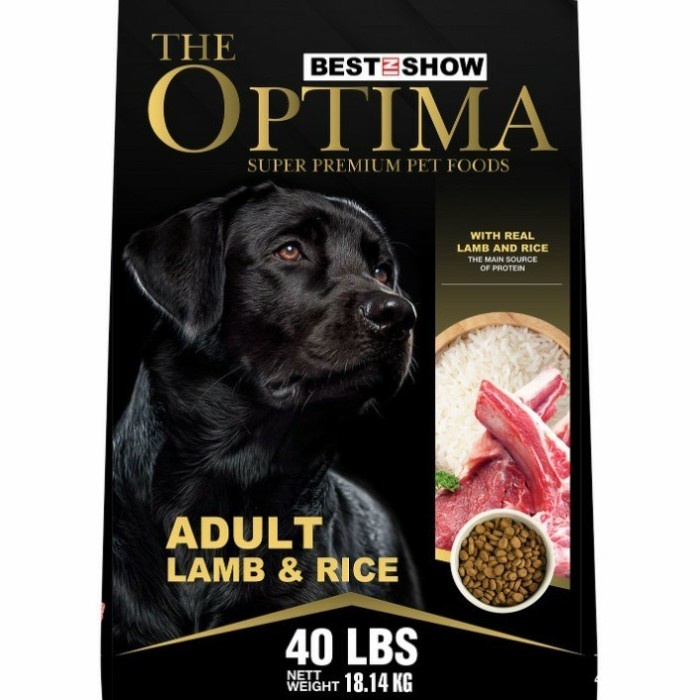 Optima Lamb 18kg Makanan Anjing Optima Lamb &amp; Rice Best In Show