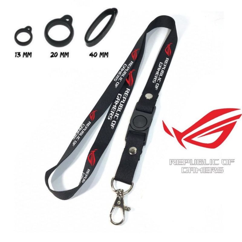 

TALI LANYARD ROG Republic Of Gamers GANTUNGAN KUNCI/GANTUNGAN ID CARD/GANTUNGAN HP/GANTUNGAN FLASHDISK/GANTUNGAN POD