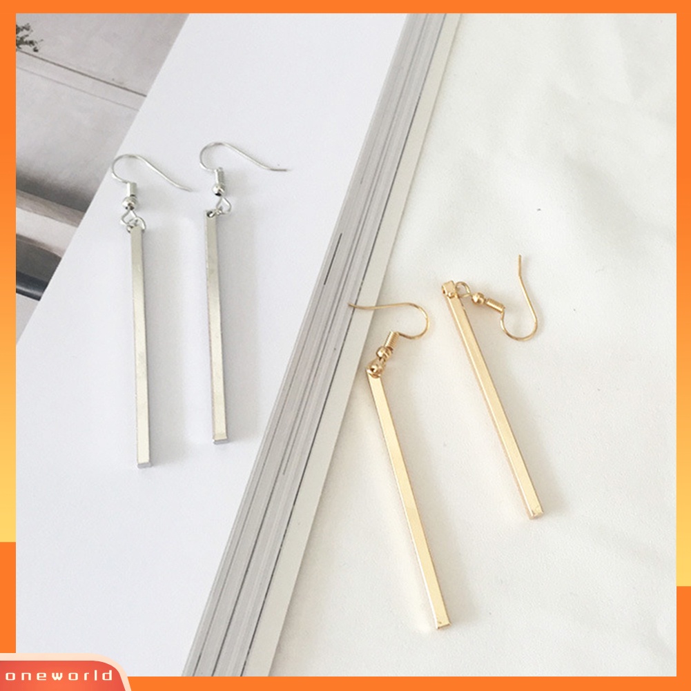 [WOD] Pesta Malam Wanita Fashion Panjang Bar Drop Menjuntai Kait Anting Perhiasan Hadiah