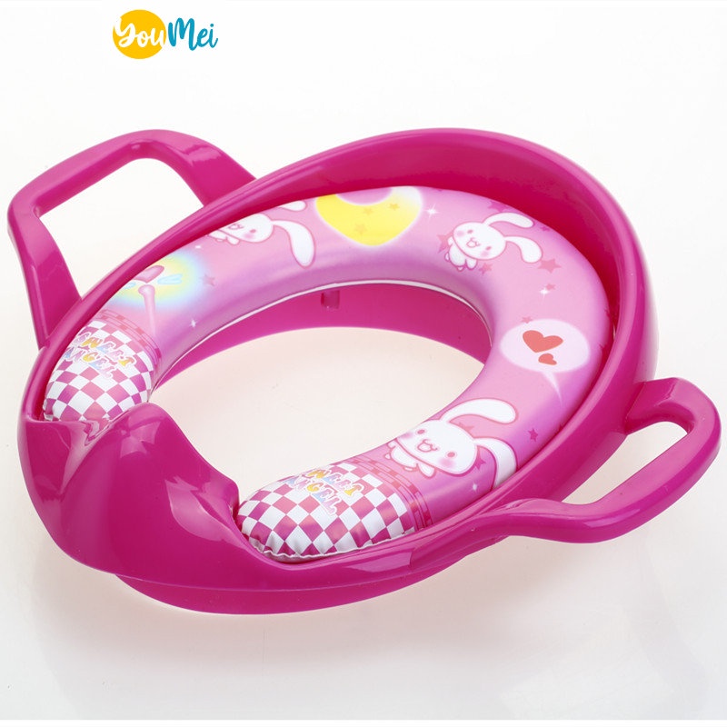 Baby Flow Soft Potty Toilet Seat Ring Closet With Handle / Alas Dudukan Tempat Duduk Toilet Anak Dengan Pegangan  - 1104