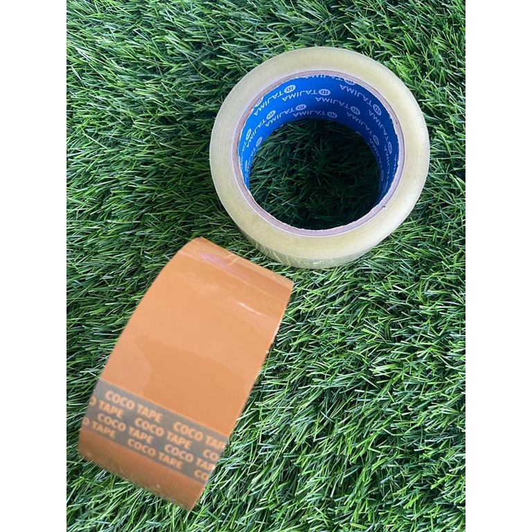 Lakban Packing Coklat Bening Blue Core 2Inch(45mm) 90Yards Murah Top packing