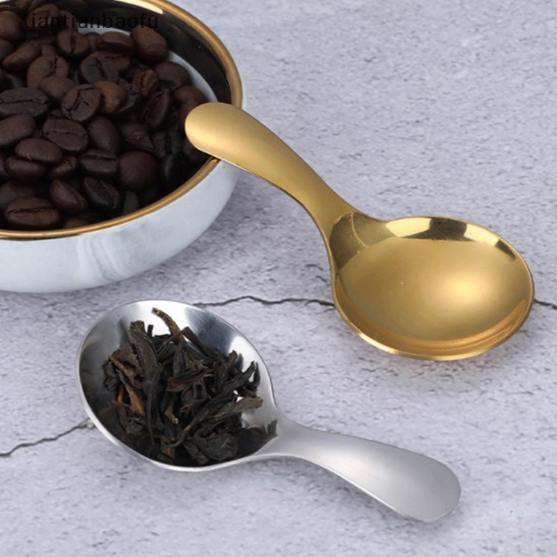 [tiantianbaofu] Lucu Stainless Steel Gagang Pendek Kepala Bulat Sendok Bayi Es Krim Dessert Spoon Butik