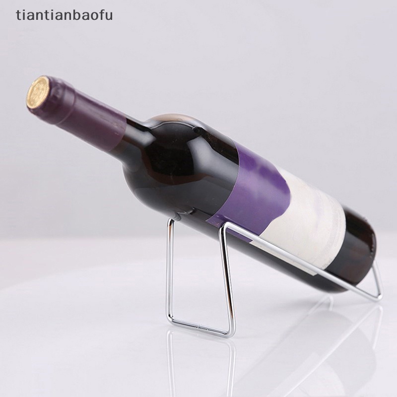 [tiantianbaofu] Rak Wine Besi Tempel Dinding Tempat Botol Wine Merah Champagne Display Stand Butik