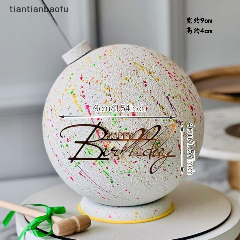 [tiantianbaofu] 1pc Glitter Hiasan Kue Ulang Tahun Cupcake Topper Cupcake Dessert Decor Supply Butik