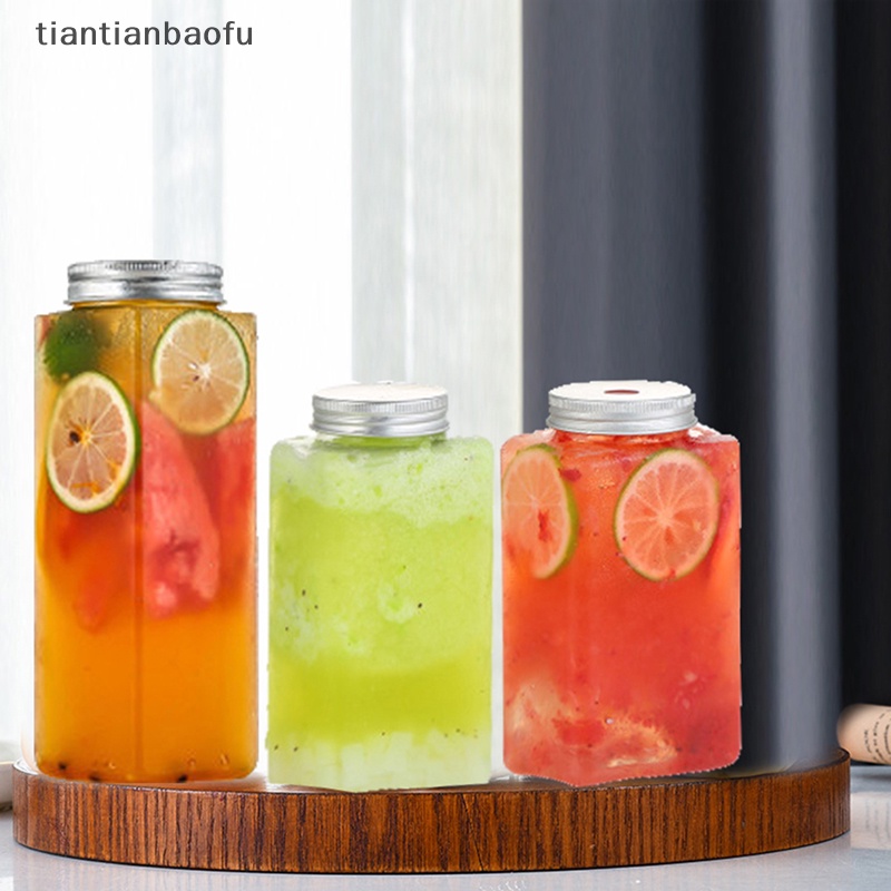 [tiantianbaofu] 500ml Teh Susu Buah Cangkir Air Minuman Botol Yogurt Kopi Juice Bottle Butik Pesta