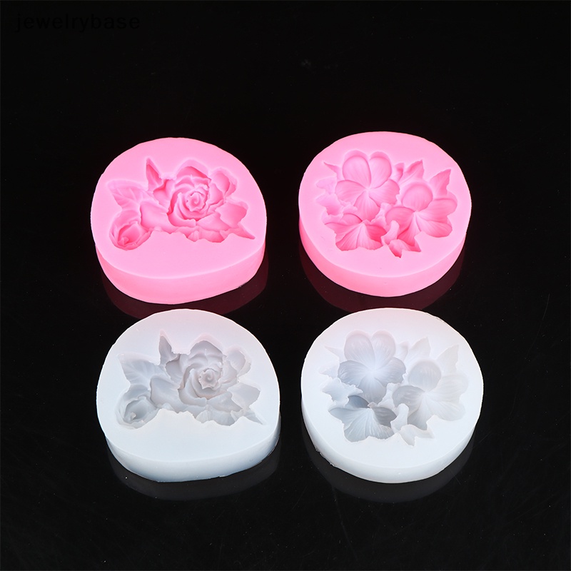 [jewelrybase] 1pc Cetakan Silikon Bentuk Bunga Gardenia Plumeria Rubra Cetakan DIY Alat Kue Butik