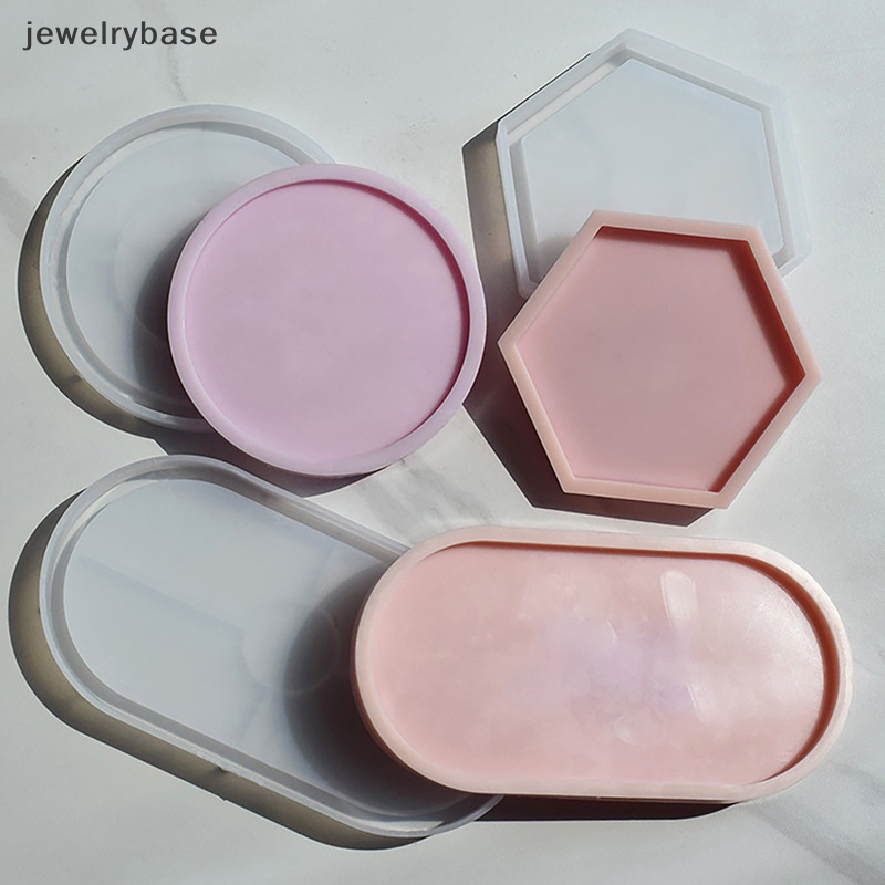 [jewelrybase] Tray Cetakan Kotak Penyimpanan Cetakan Silikon DIY Coaster Cetakan Kristal Asbak Pot Cetakan Butik