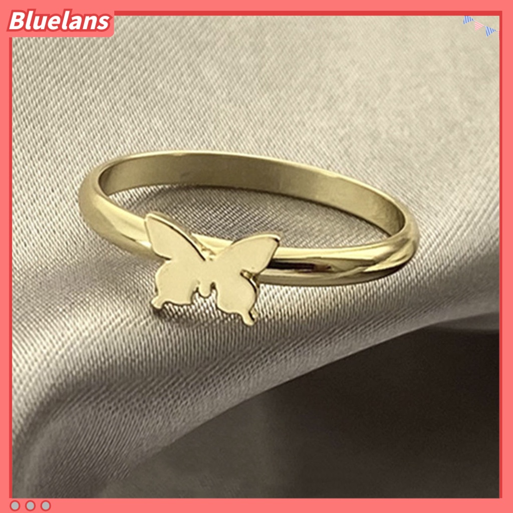 [BLS] 2pcs /Set Cincin Pasangan Warna Solid Yang Sesuai Dengan Cincin Gaya Punk Bentuk Bulan Cincin Pernikahan Hadiah Ulang Tahun