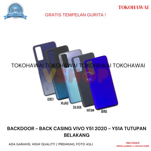 BACKDOOR - BACK CASING VIVO Y51 2020 - Y51A TUTUPAN BELAKANG