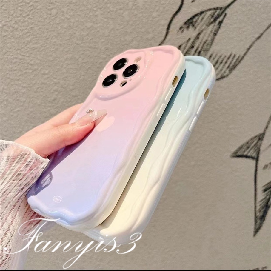 Realme C53 C55 C35 C33 C30 C30s C25Y C21Y C3 C25 C25s C20 C20A C11 C15 8i 9i 5 5i 5s 6i Narzo 50i 50A Prime Gradual Love Wavy Curved Edge Casing Handphone TPU Soft Cover