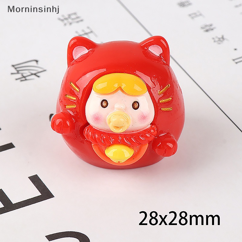 Mornin Lucky Cat Ornamen Resin Kerajinan Lucu Kartun Warna Dot Pucat Dashboard Mobil Mainan Dekorasi Aksesoris id