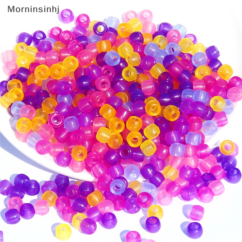 Mornin 100 Pcs Manik-Manik UV Berubah Warna Campur Glow In The Dark Beads DIY Membuat Perhiasan Gelang Kalung id