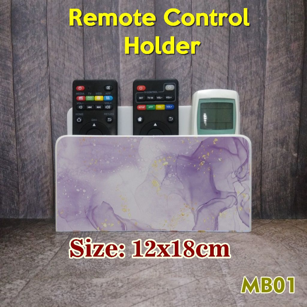 Rak Tempat Remote Control Holder Custom  Motif Marble 12x18cm 3 slot RC1218SBC OEX254 SBC