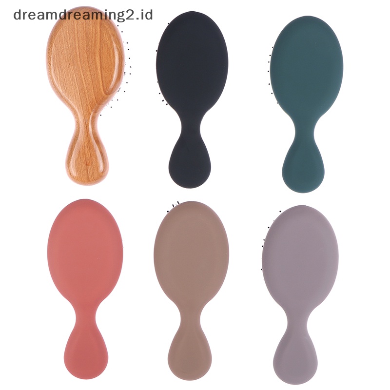 (drea) Sisir Sikat Rambut Wanita Bulu Babi Alami Anti Statis Hairbrush Barber Brush //