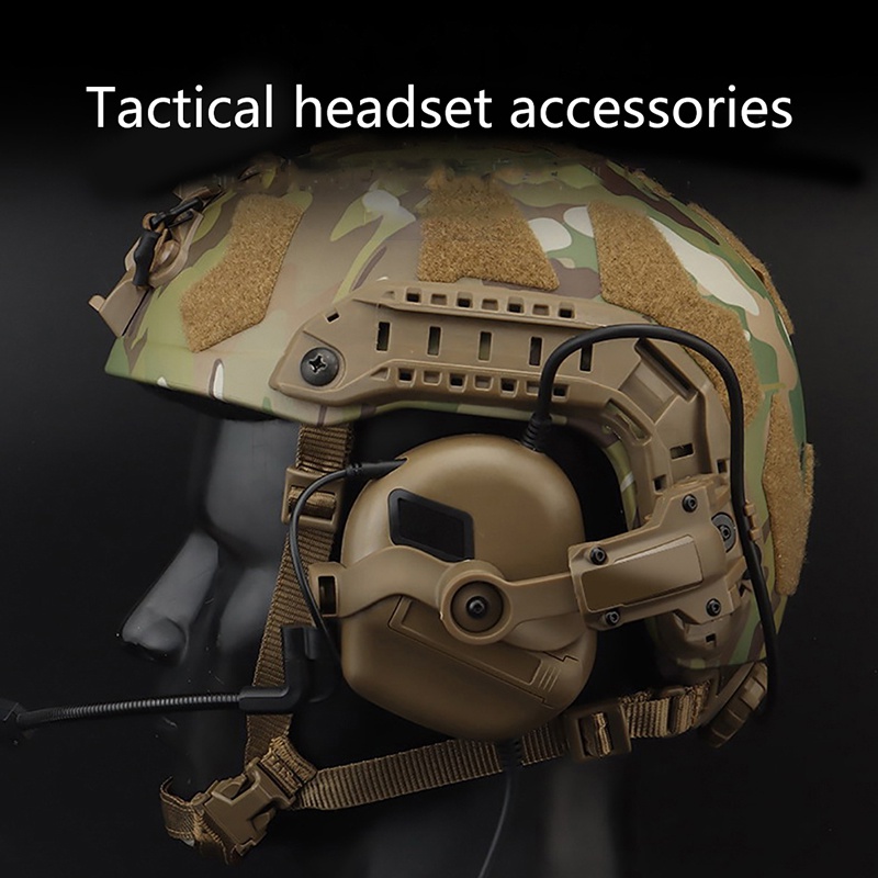 [HeavenDenotation] 1set Tactical Headphone Rel Helm Adapter Mount Adapter Bow Rail Mount Aksesoris Headphone HDV