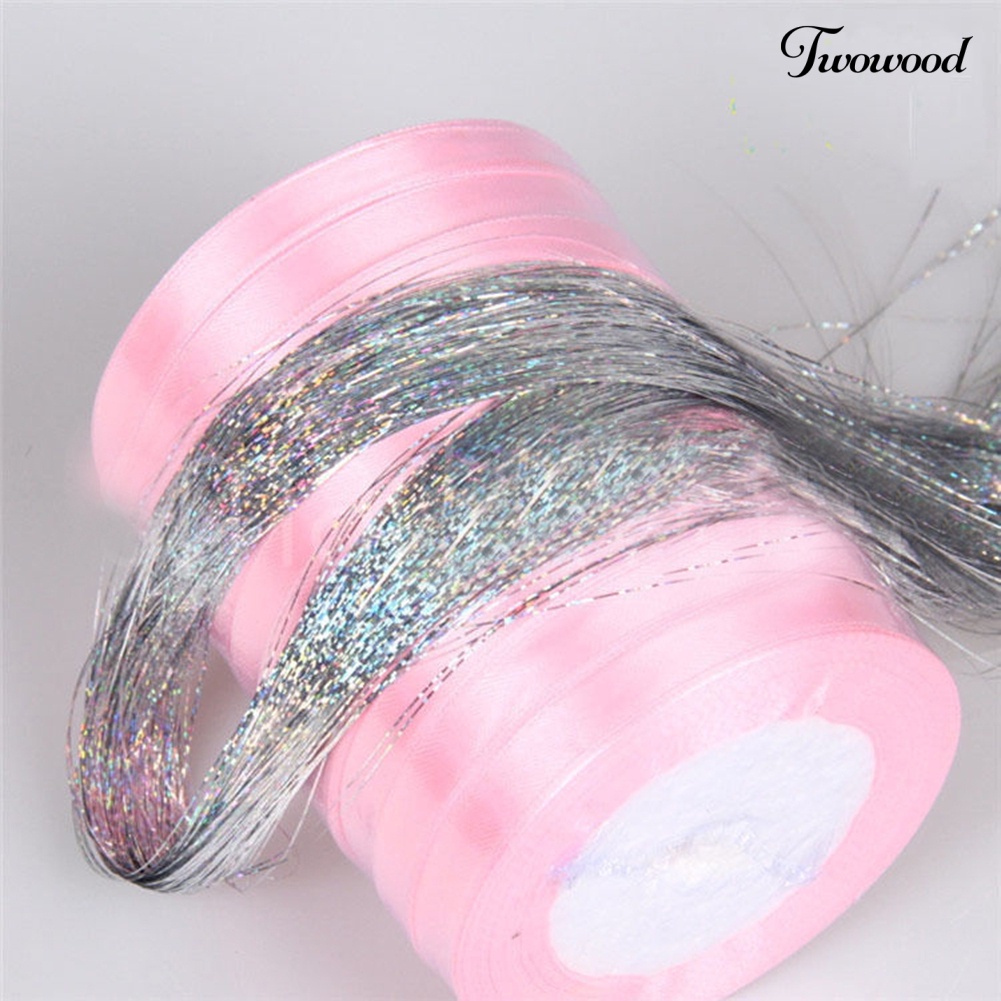 Twowood Hair Tinsel Bling Extension Glitter Sparkly Highlight Streak Night Club Pesta