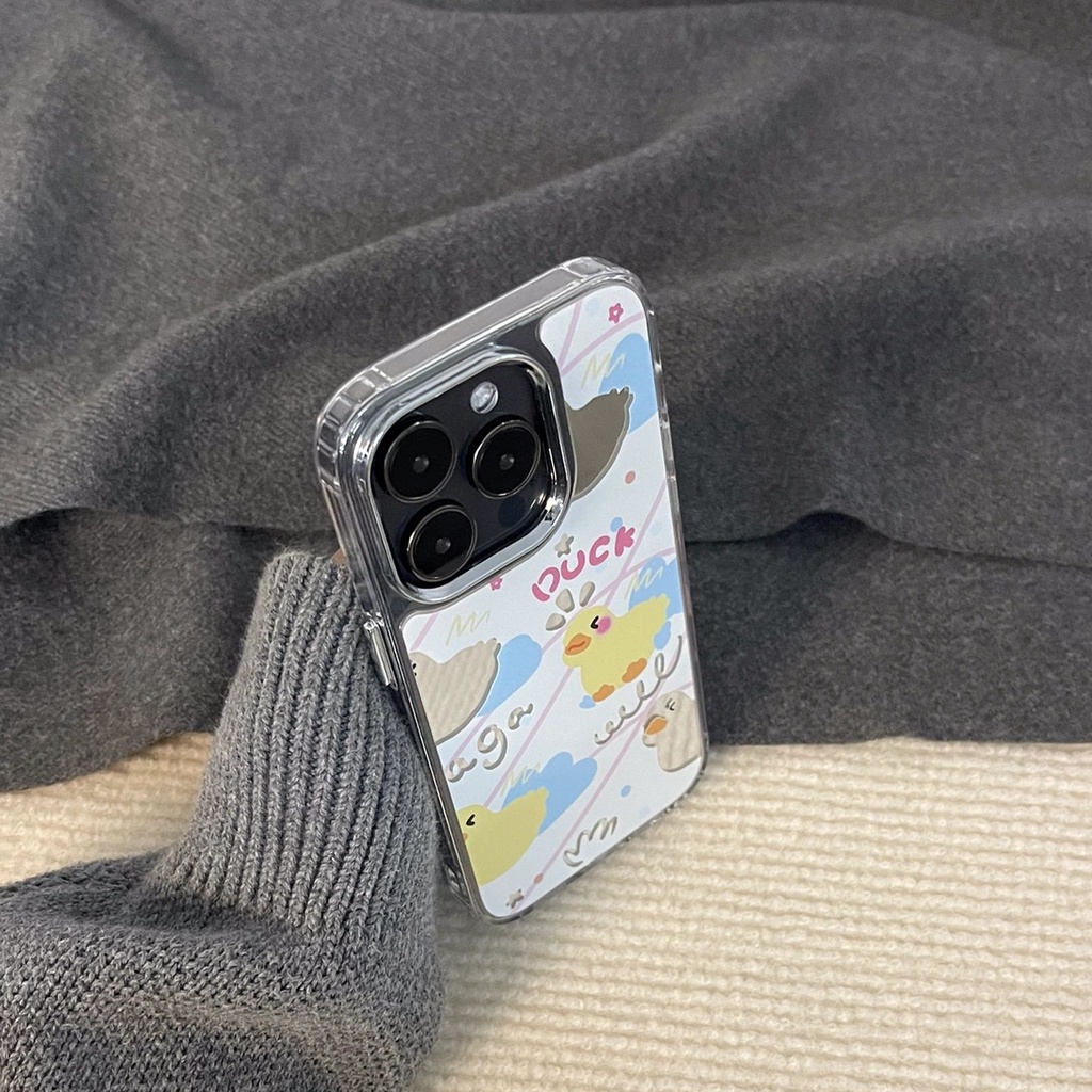 Cocok Untuk Iphone14 Pro Max iPhone Phone Case Permukaan Cermin Kamera Perlindungan Shockproof Kuat Kompatibel Dengan Iphone13 13pro 13prm iPhone 11 7Plus 8Plus Xr XS 12 Pro Max Phone Case