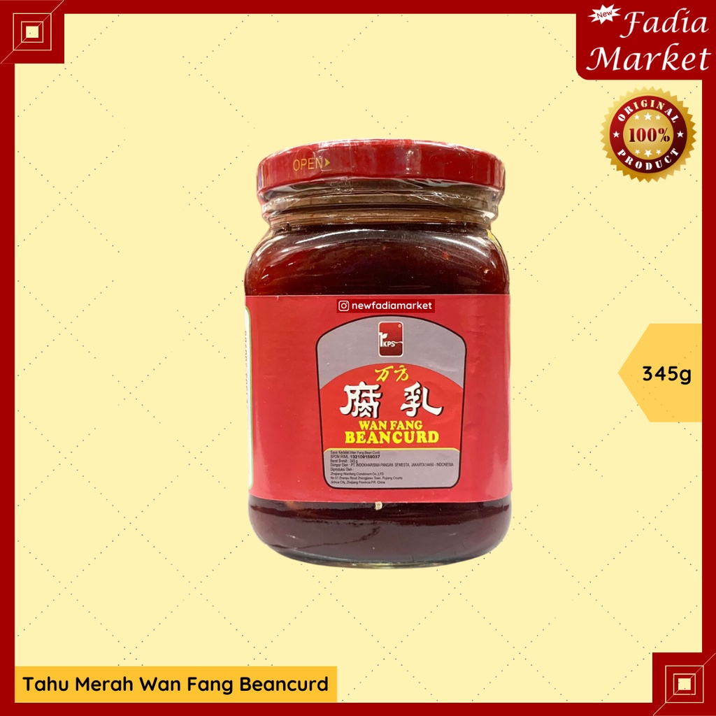 

Tahu Merah Botol Wan Fang Beancurd IKPS Untuk Bubur 345g