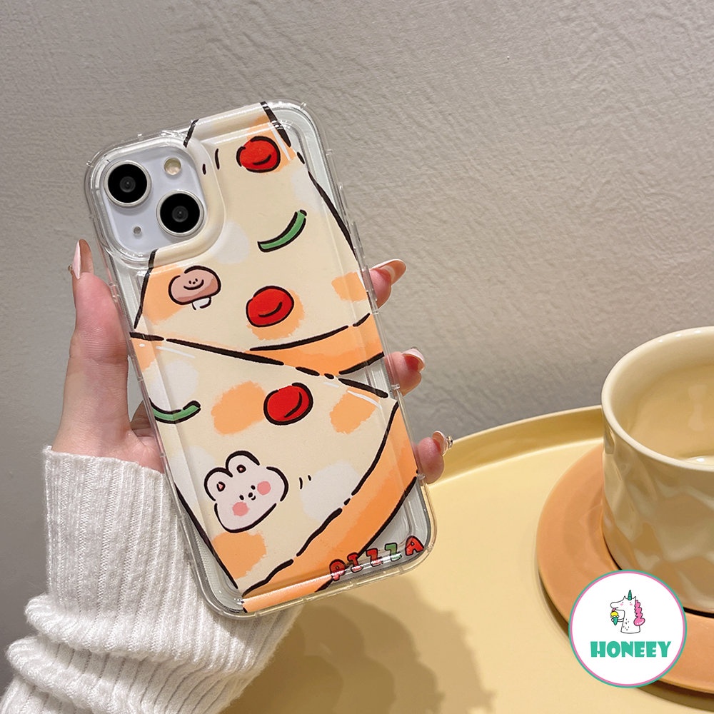 Enak Burger Pizza Airbag Case Untuk iPhone 14 Pro 13 12/12 Pro XR Xs7 8plus iPhone 11promax Shockproof Back Cover