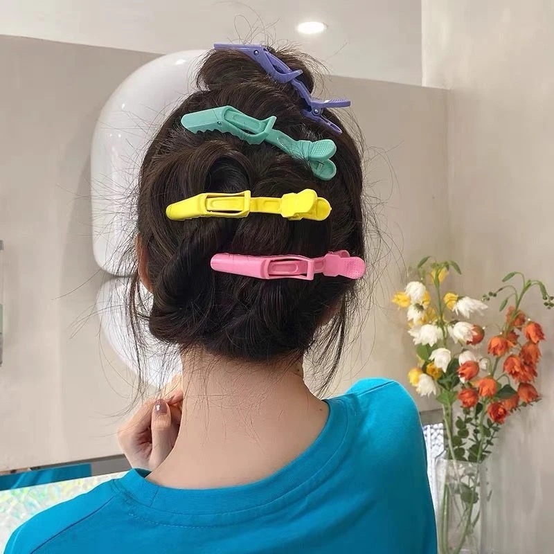 Mandi Shower Makeup Jepit Rambut Permen Warna-Warni Klip Buaya Mode Side bang Hair Pin Hairdressing Clamp Cakar Wanita Styling Fashion Hair Accessorie Korea Klip Rambut Plastik